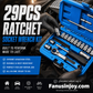 🥳2026 HOT SALE🥳💞50K+ SOLD!🔧🚗 50% OFF! 29pcs Core Ratchet Socket Wrench Kit – Chrome‑vanadium steel, 11 sockets & 10 bits. Perfect for car repairs & DIY – save on garage bills! 🛠️✨
