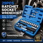 🥳2026 HOT SALE🥳💞50K+ SOLD!🔧🚗 50% OFF! 29pcs Core Ratchet Socket Wrench Kit – Chrome‑vanadium steel, 11 sockets & 10 bits. Perfect for car repairs & DIY – save on garage bills! 🛠️✨