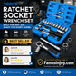 🥳2026 HOT SALE🥳💞50K+ SOLD!🔧🚗 50% OFF! 29pcs Core Ratchet Socket Wrench Kit – Chrome‑vanadium steel, 11 sockets & 10 bits. Perfect for car repairs & DIY – save on garage bills! 🛠️✨