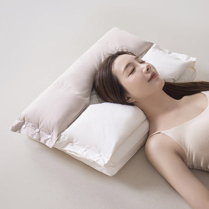 ✨ Soft and Hard Dual-Zone Neck Support Pillow – Ergonomic, Breathable, Washable 😴