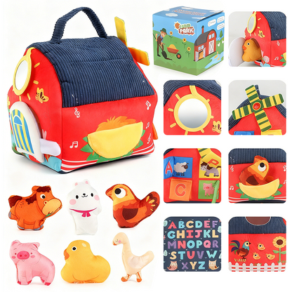 📢📢40% OFF !! ⏰Interactive Plush Farm House Toy Set for Kids🐄🐏