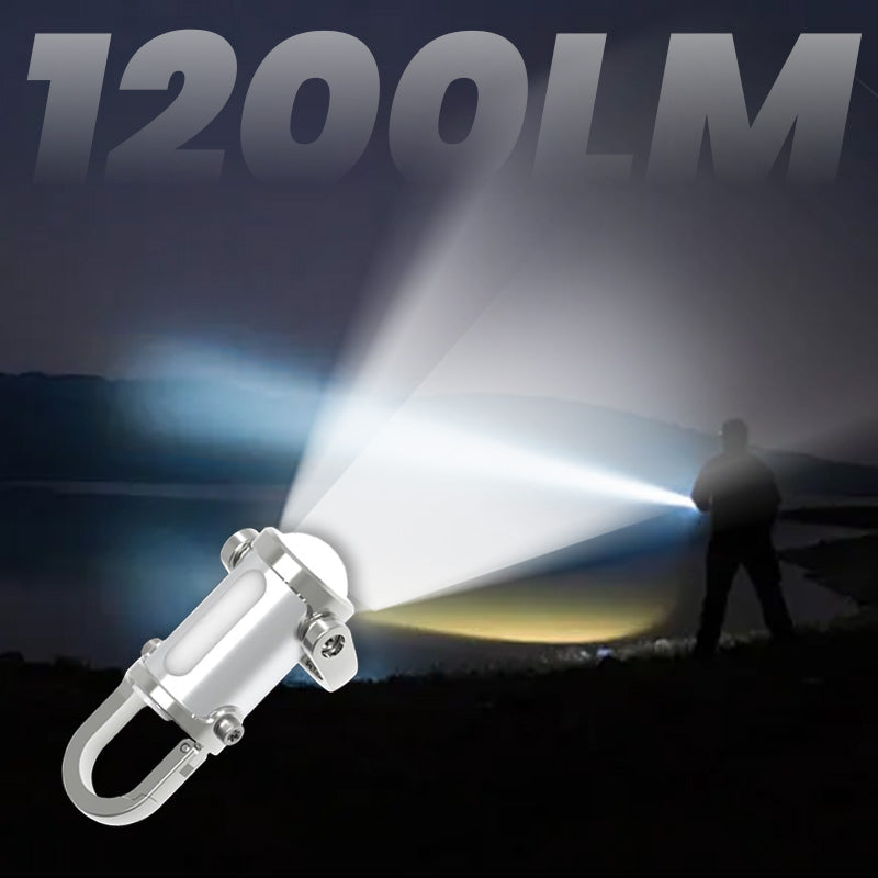 1200-lumen mini keychain flashlight beam