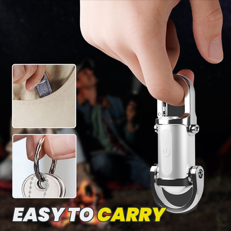 Rechargeable keychain flashlight battery features