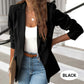 📢📢45% OFF !! ⏰ Elegant Soft Solid Color Lapel Buttons Jacket – Classic Collar, One-Button, Versatile ✨