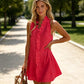 📢📢44% OFF !! ⏰Women's Ruffle Trim Button-Front Mini Dress
