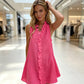 📢📢44% OFF !! ⏰Women's Ruffle Trim Button-Front Mini Dress