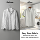📢📢40% OFF !! ⏰ Men's Textured 2-Piece Shirt & Pants Set – Breathable, Stand Collar, Elastic Waist 🌿