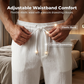 📢📢40% OFF !! ⏰ Men's Textured 2-Piece Shirt & Pants Set – Breathable, Stand Collar, Elastic Waist 🌿