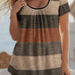 🏆LAST DAY SALE 50% OFF🔥Women's Plus Size Pleated Color Block T-Shirt
