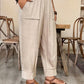 📢📢40% OFF !! ⏰ Women’s Cuffed Ankle Pants – Relaxed Fit, Elastic Waist, Solid Colors 🍂