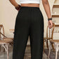 📢📢40% OFF !! ⏰ Women’s Cuffed Ankle Pants – Relaxed Fit, Elastic Waist, Solid Colors 🍂