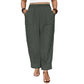📢📢40% OFF !! ⏰ Women’s Cuffed Ankle Pants – Relaxed Fit, Elastic Waist, Solid Colors 🍂