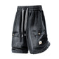 👖 50% OFF NOW! 🏙️ Men's Loose Denim Cargo Shorts – High Street Style & Adjustable Fit 🛹