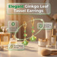 🌸 50% OFF NOW! 🌸Elegant Ginkgo Leaf Tassel Earrings