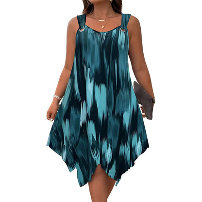 📢📢40% OFF !! ⏰Elegant Gradient Print Sleeveless Dress