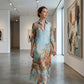 🎁New Arrival 56% OFF💥Elegant Retro Print Maxi Dress | Boho V-Neck Button-Down Flowy Gown | Breathable Summer Beach Holiday Dress