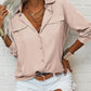 👔 PROMO LIMITÉE -50% ! ✨ Chemise Femme Unie à Revers – Col Classique, Poches Poitrine, Coupe Ample, 6 Coloris, Tailles S-2XL 🌿
