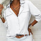 👔 PROMO LIMITÉE -50% ! ✨ Chemise Femme Unie à Revers – Col Classique, Poches Poitrine, Coupe Ample, 6 Coloris, Tailles S-2XL 🌿