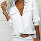 👔 PROMO LIMITÉE -50% ! ✨ Chemise Femme Unie à Revers – Col Classique, Poches Poitrine, Coupe Ample, 6 Coloris, Tailles S-2XL 🌿
