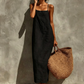 🎉 LIMITED TIME 50% OFF! 👗 Women's Casual Solid Color Slip Dress – Lightweight Cotton Blend & Flowing Maxi Length 🌸