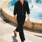 🌿 2026 Sale — Over 89,000 Sold!🔥Men's Linen Long Sleeve Shirt & Long Pants 2-Piece Set