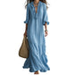⏰ Women Ruffle V-Neck Tiered Maxi Dress – Breezy Comfort & Feminine Charm 🌸