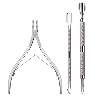 3-Piece Stainless Steel Cuticle Care Tool Set