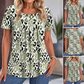 🎉 2026 Sale — Over 29,000 Sold! 💞 Women's Casual Printed Round Neck Short Sleeve Top – Effortless Everyday Elegance 🌸