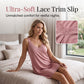 Women's Lace V-Neck Nightdress Loose Modal Slip Sleepwear