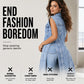 ✨💃 50% OFF! 👗Denim Vest Dress – High slit & longline style.