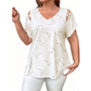 Women's Summer V-Neck Printed Top