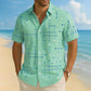 🎉 2026 Sale — Over 21,000 Sold! 💞 Men's Geometric Print Relaxed-Fit Button-Down Shirt