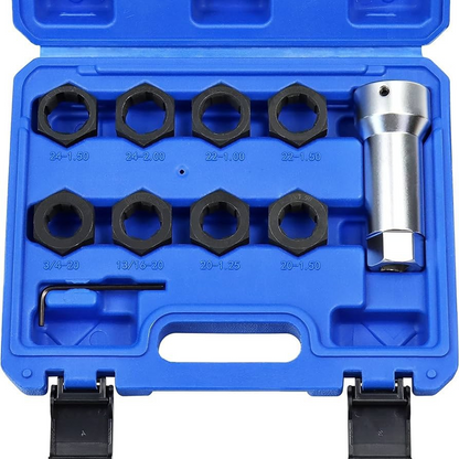 🔧 2026 Sale — Over 53,700 Sold! 🛠️ 10-Piece Axle Spindle Thread Chaser Set