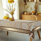 🎉 LIMITED TIME 50% OFF! 🏠 Waterproof Marble-Print Tablecloth – Elegant Beige & Gold Pattern, Spill-Resistant Polyester ✨