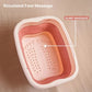 🦶 Collapsible Foot Spa Basin with Lid – Portable Silicone Foot Soak Tub with Massage Rollers for Home Relaxation 🛁