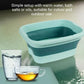 🦶 Collapsible Foot Spa Basin with Lid – Portable Silicone Foot Soak Tub with Massage Rollers for Home Relaxation 🛁