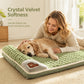 🐾 Premium Plush Pet Sleeping Mat – Orthopedic Support, Crystal Velvet Softness & Ergonomic Neck Pillow Edge 🛏️