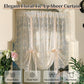📢📢50% OFF !! ⏰Embroidered Floral Tie-Up Sheer Curtain