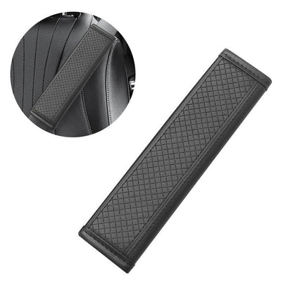 🚗 Buy 1  Get 1 Free! 🛡️ PU Leather Seat Belt Shoulder Pad – Pressure Relief, Breathable & Non-Slip – Comfort for Long Drives ✨