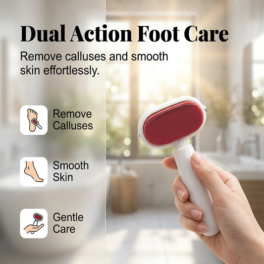 🦶 Double-Sided Foot Scraper – Removes calluses & dead skin easily – For smooth, baby-soft feet at home ✨