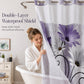 Elegant Printed Double Layer Grommet Shower Curtain