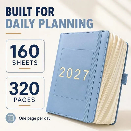 A5 2027 One‑Day‑Per‑Page Diary Notebook ✨