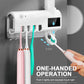 🎉 2026 Sale — Over 33,000 Sold!🦷 Wall‑Mounted UV Toothbrush Sanitizer‑No‑Drill 3‑in‑1 Bathroom Holder 🚿