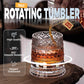 🥃360° Rotating Whiskey Glass Tumbler – Smooth Swivel Base, Crystal Clear Glass, Heavy Bottom for Balanced Sipping ✨