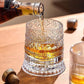 🥃360° Rotating Whiskey Glass Tumbler – Smooth Swivel Base, Crystal Clear Glass, Heavy Bottom for Balanced Sipping ✨