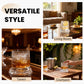 🥃360° Rotating Whiskey Glass Tumbler – Smooth Swivel Base, Crystal Clear Glass, Heavy Bottom for Balanced Sipping ✨