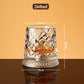 🥃360° Rotating Whiskey Glass Tumbler – Smooth Swivel Base, Crystal Clear Glass, Heavy Bottom for Balanced Sipping ✨