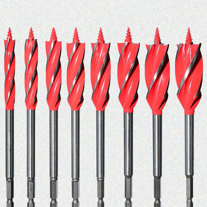8PCS 4-Flute Auger Drill Bit Set for Woodworking