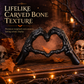 ✨ Halloween Resin Skeleton Figurine – Heart Hand Gesture, Gothic, Desktop Decor 🖤