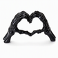 ✨ Halloween Resin Skeleton Figurine – Heart Hand Gesture, Gothic, Desktop Decor 🖤